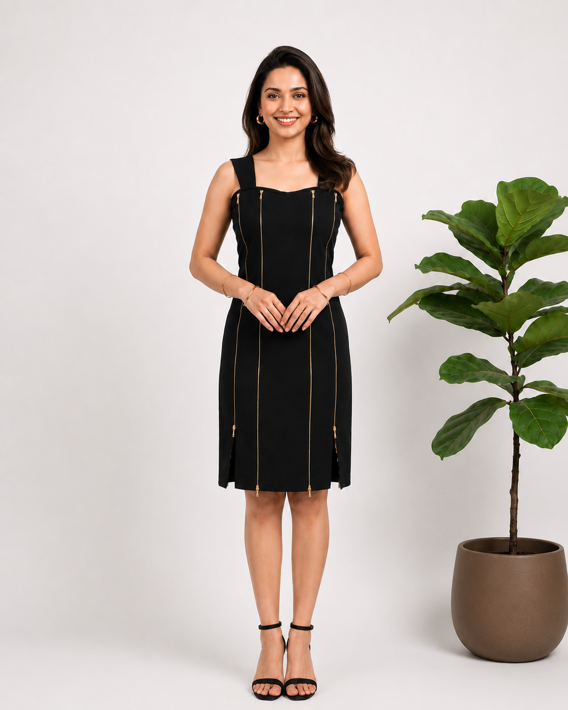 ZEST 4ZIP DRESS - Black
