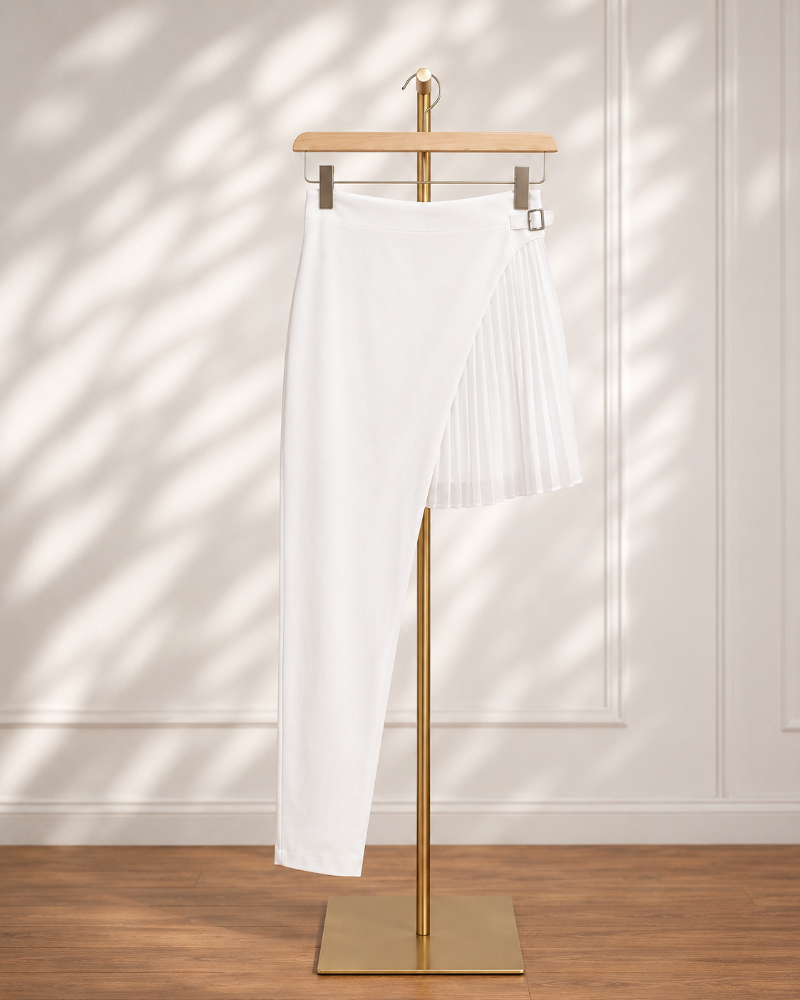PRISHA PLEATED SKIRT - WHITE