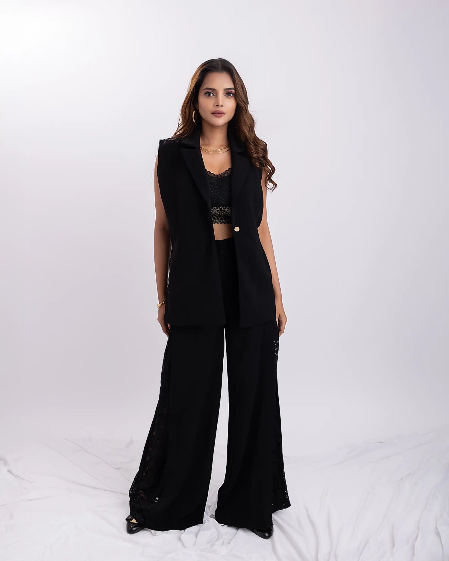 LISA LACE BLAZER SET