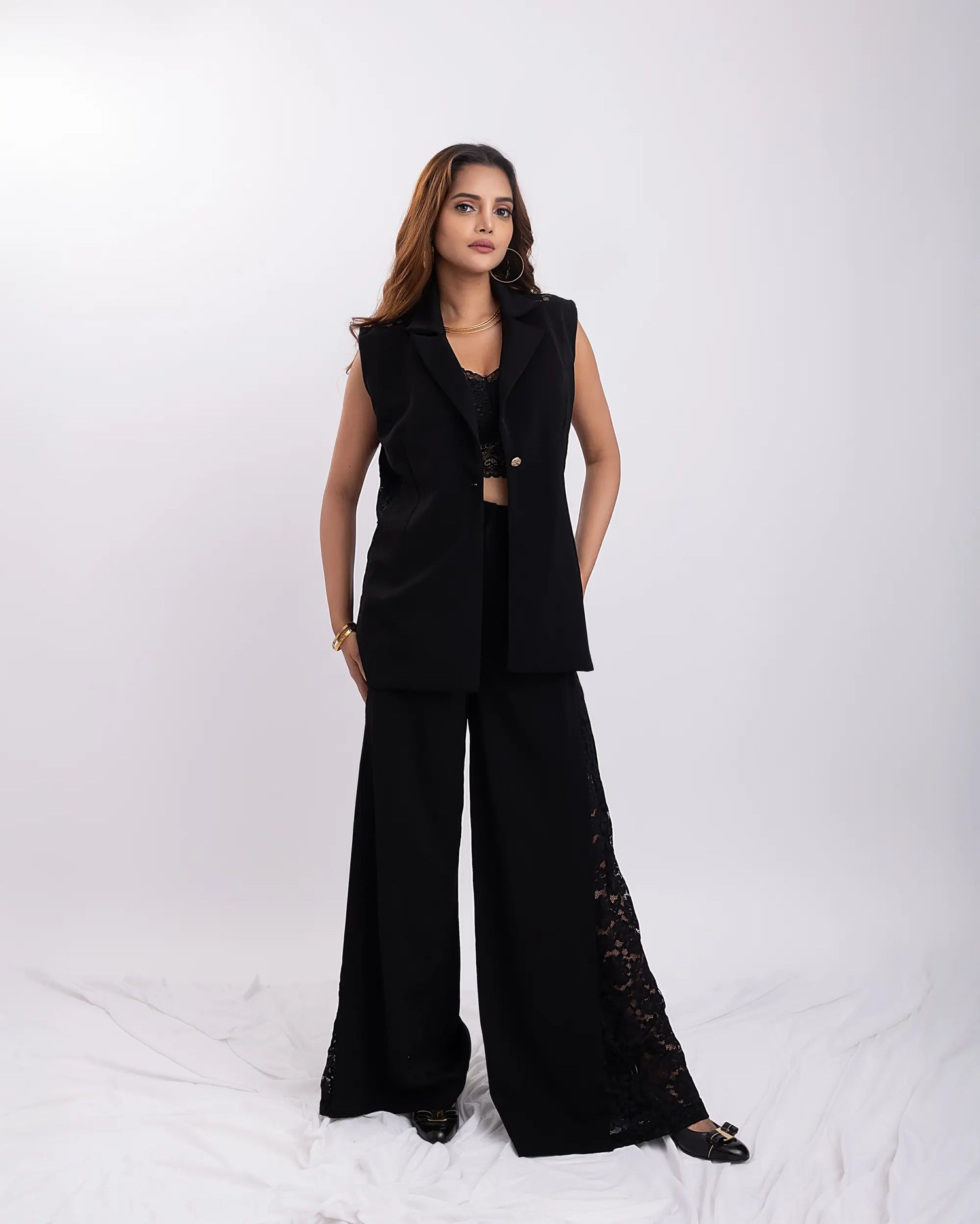 Lisa Lace Blazer Set