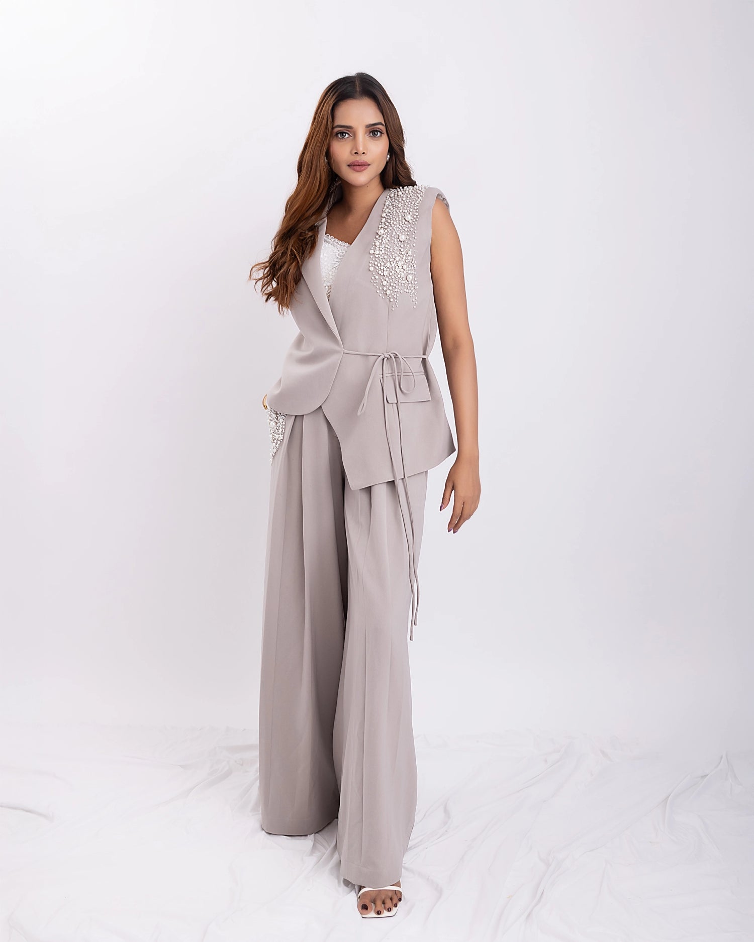 PERLA WAISTCOAT & DARTED PANTS SET