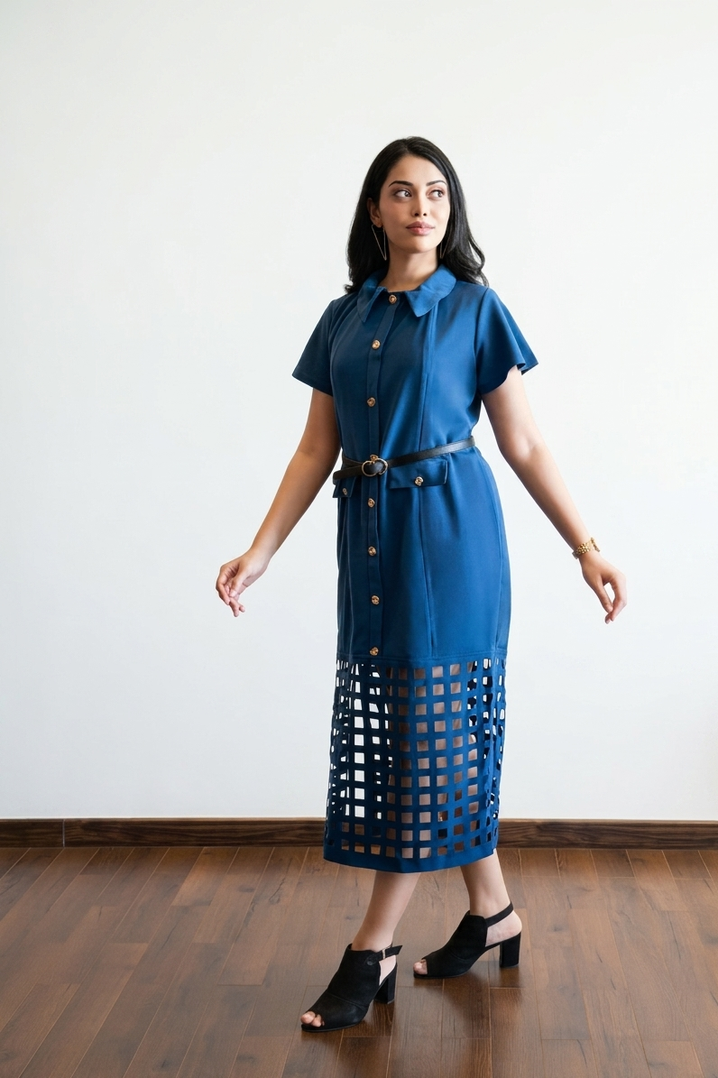 LARA MIDI DRESS WITH BELT