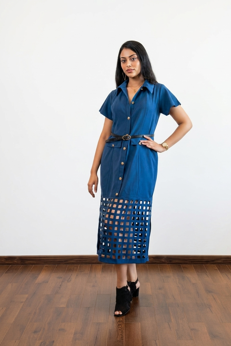 LARA MIDI DRESS WITH BELT