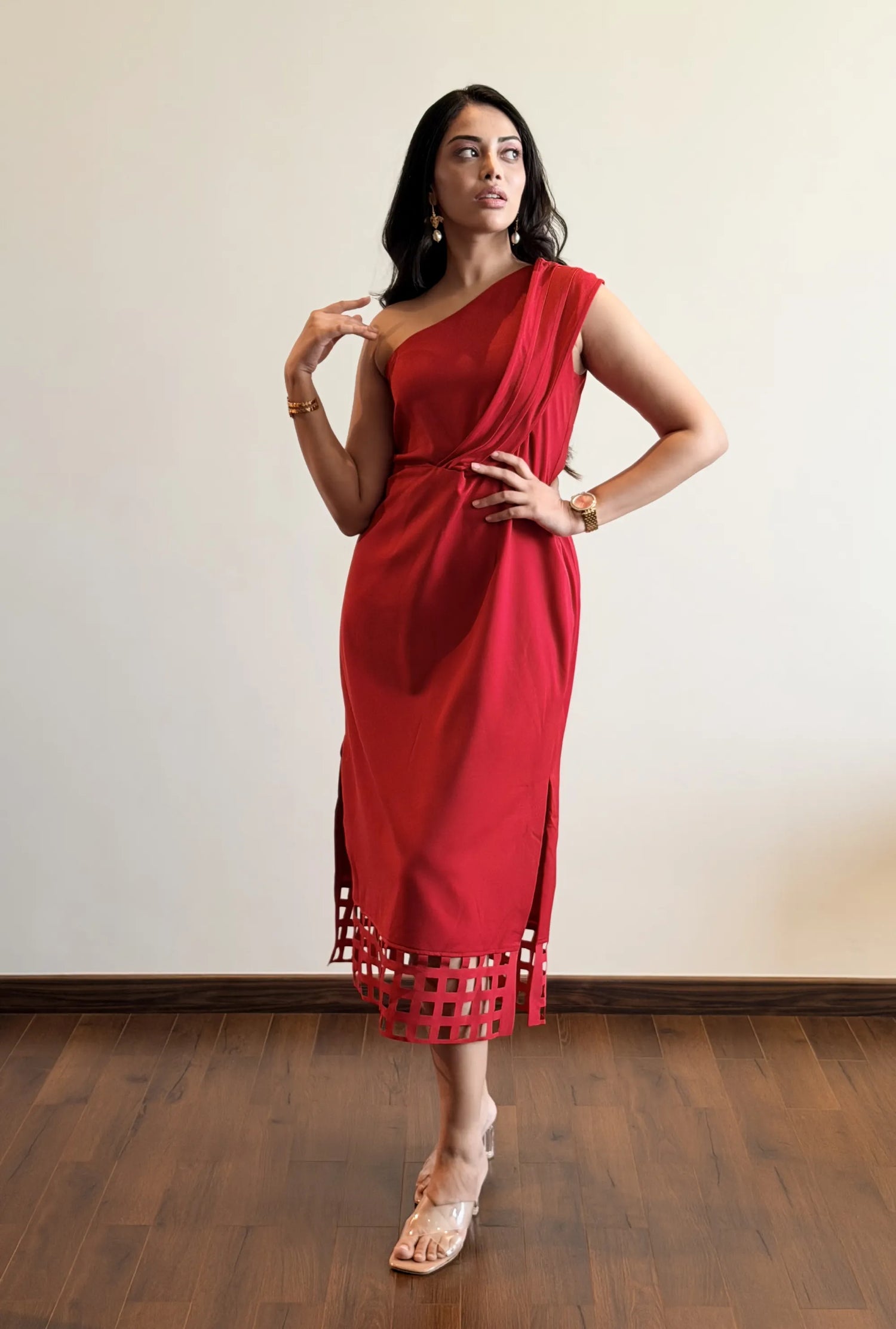 LARA ONE SHOULDER DRESS