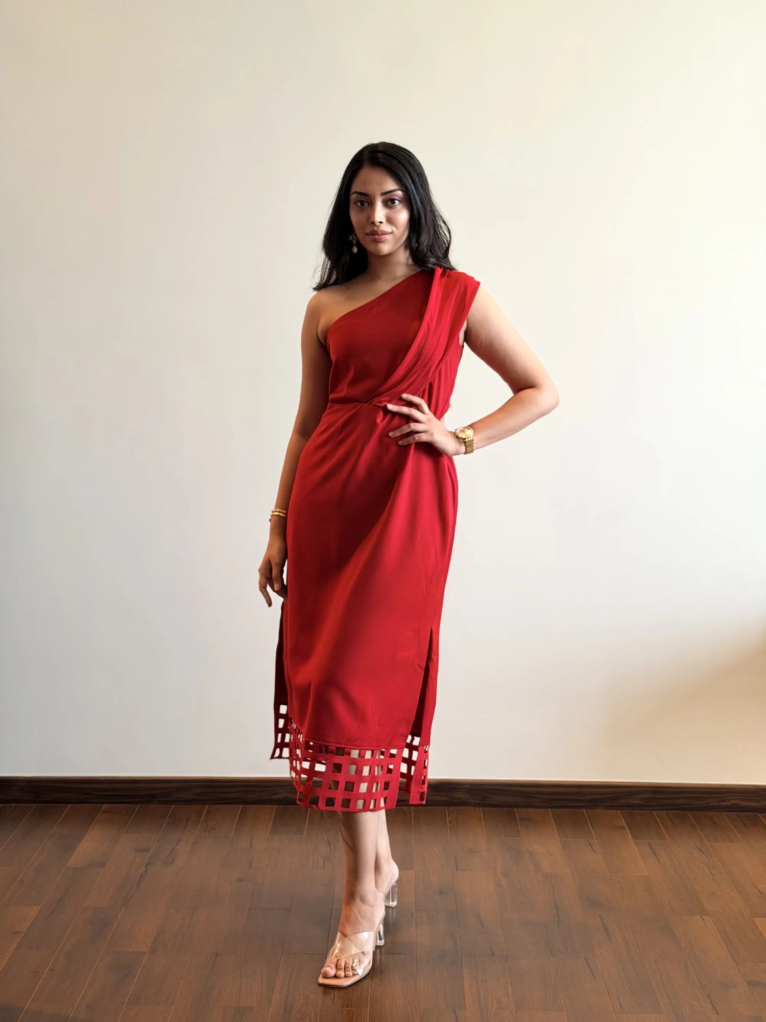 LARA ONE SHOULDER DRESS