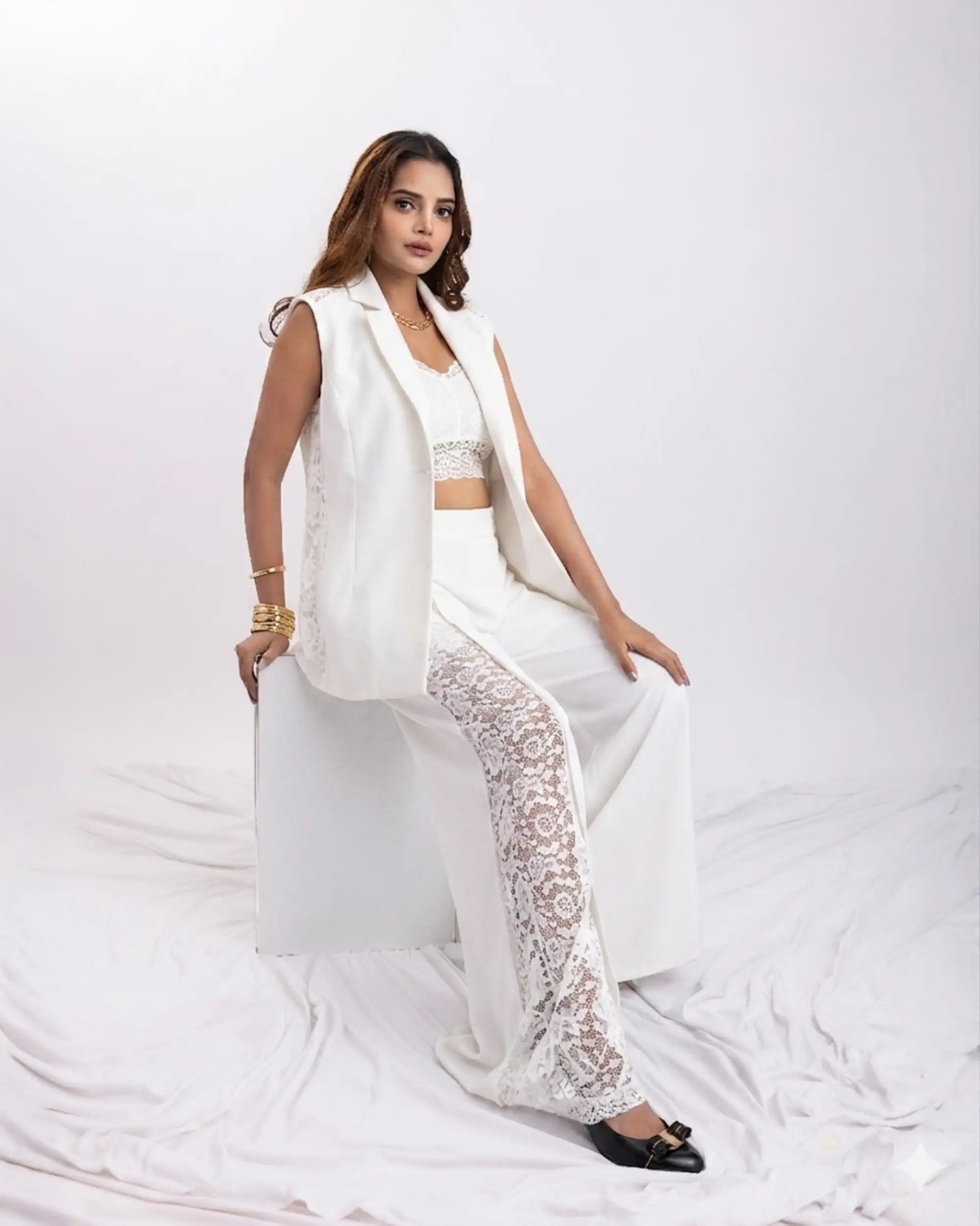 LISA LACE BLAZER SET