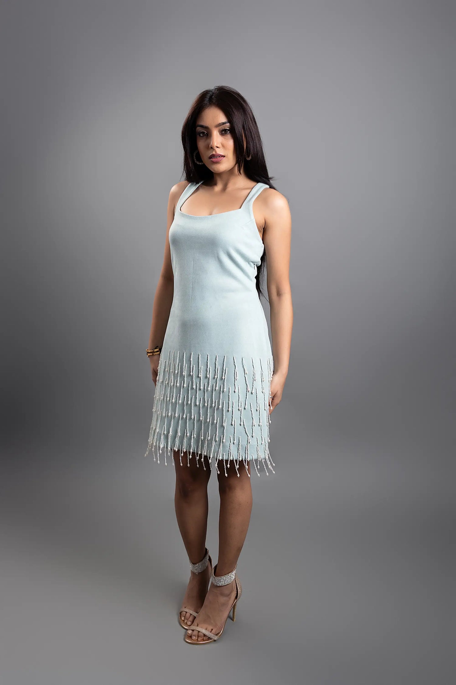 VINI PEARL TASSELS DRESS