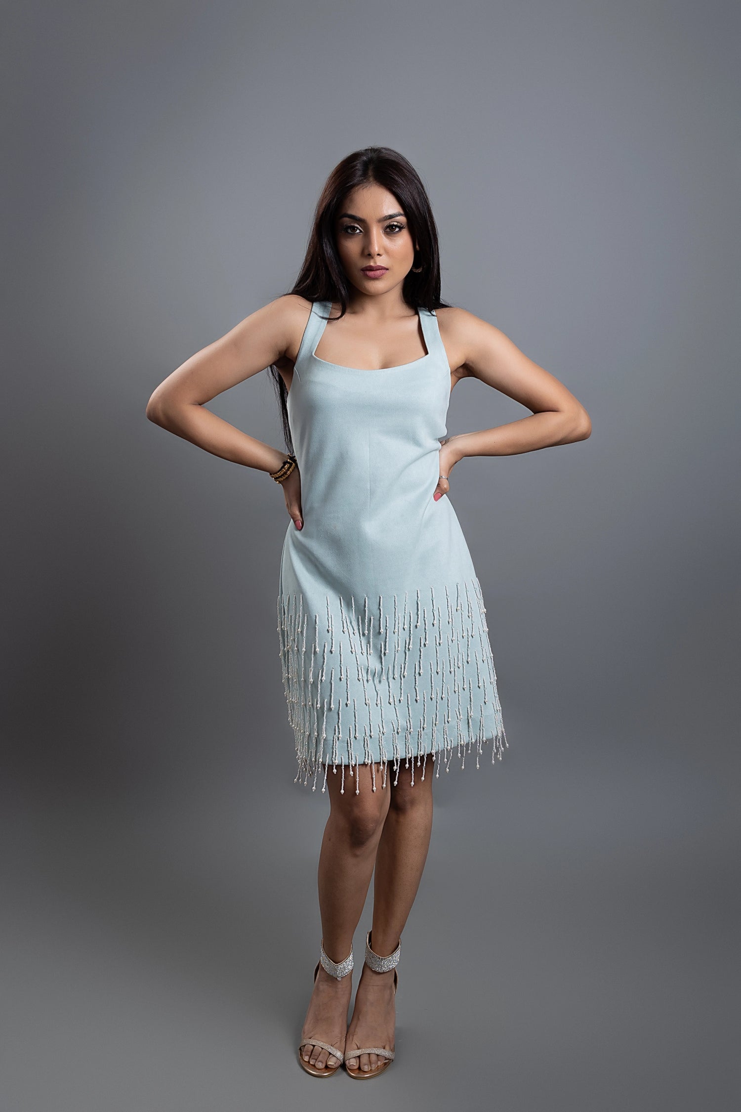 VINI PEARL TASSELS DRESS