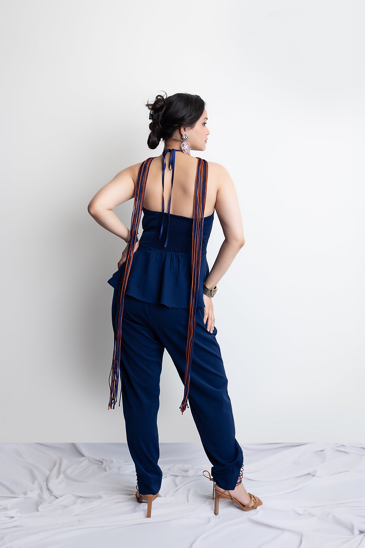 COCO PEPLUM SET - MIDNIGHT BLUE